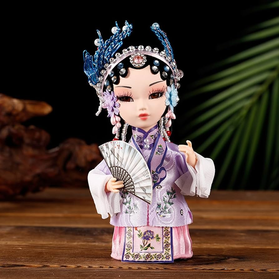 Amazon.co.jp: 中華風人形 中国人形 京劇 インテリア 置物 外国